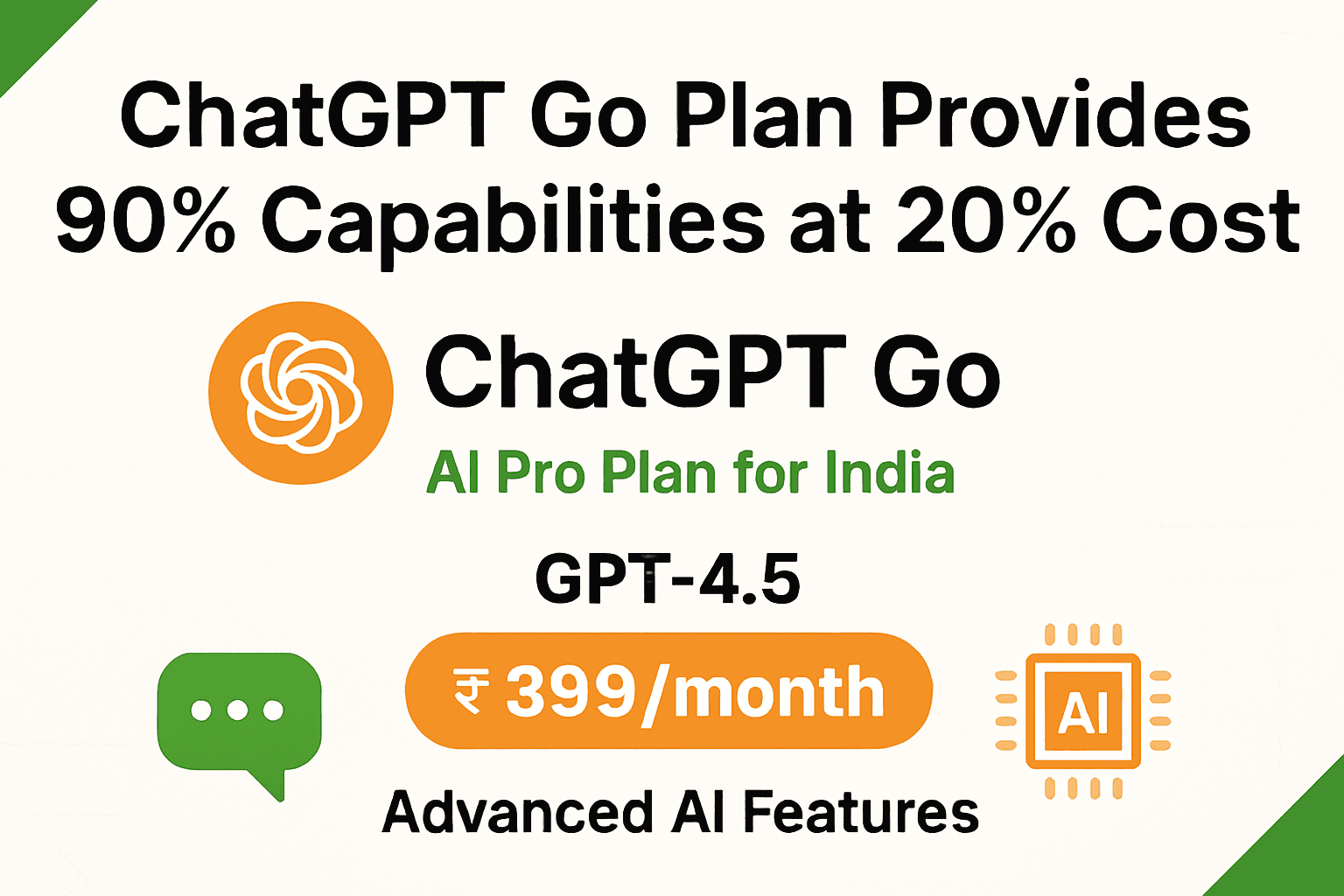 ChatGPT Go Plan Provides 90% Capabilities with 20% Costs